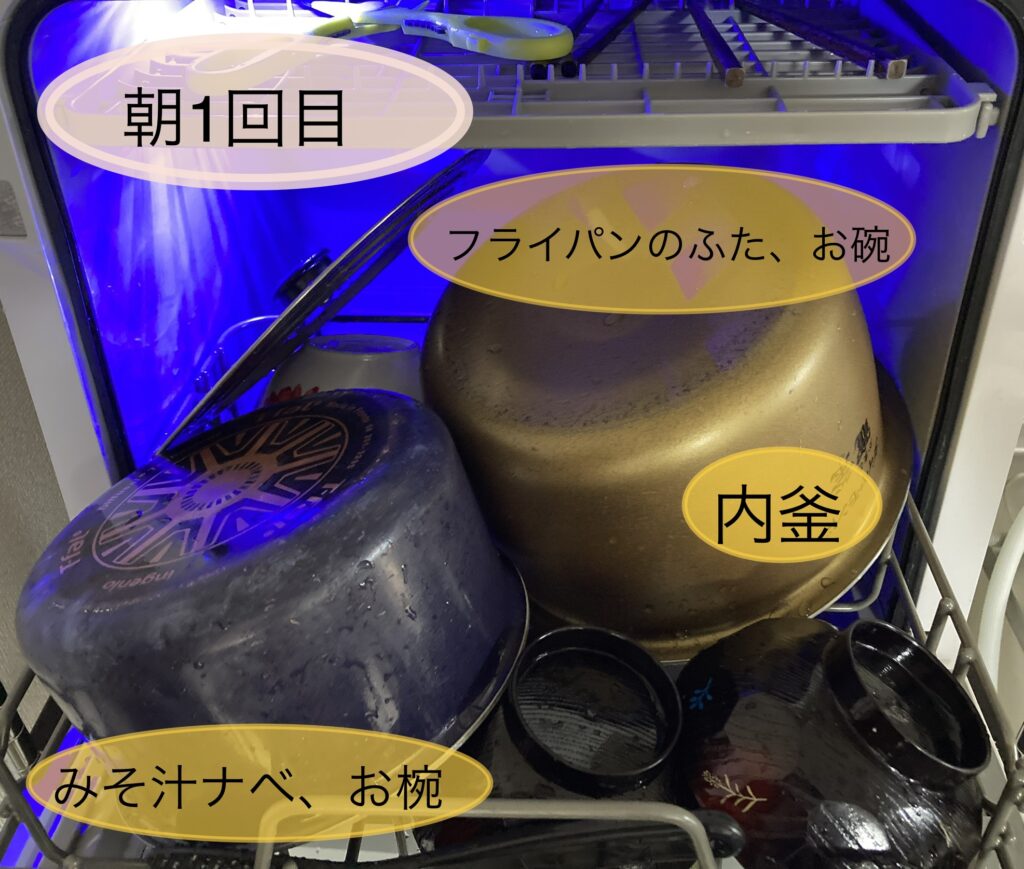 朝の食洗機の様子